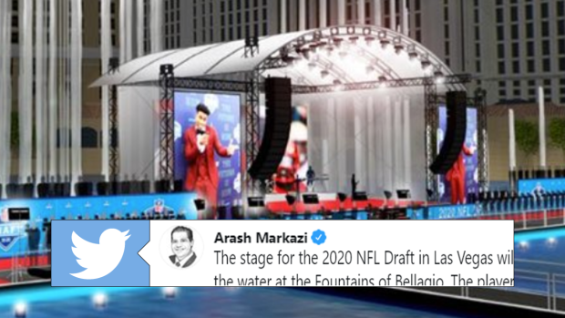 Fountain of Information: NFL Draft Broadcast Stages, Bellagio Las Vegas