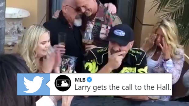 Watch Larry Walker find out he's going to be a Hall of Famer in front of  his teary-eyed family - Article - Bardown