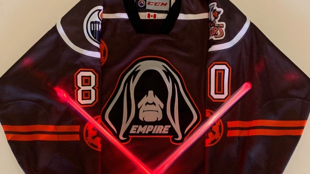 Edmonton Oil Kings Star Wars Night Un-crested Team Issued CCM Game Model Darth  Vader Theme Hockey Jersey - NHL Auctions