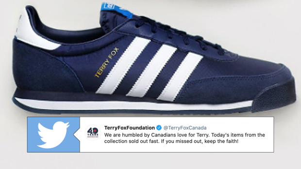 Terry Fox's commemorative shoes sold 