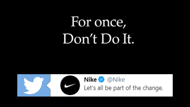 Extra Respetuoso del medio ambiente menta Nike releases powerful ad pleading with fans to "For Once, Don't Do It" -  Article - Bardown