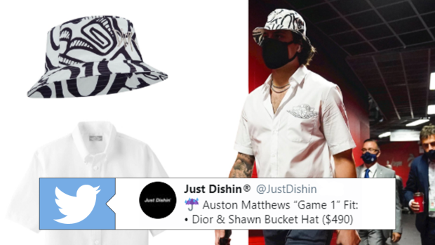 DISHIN™ on X: 🎯 Auston Matthews Fit • Prada Bucket Hat ($440