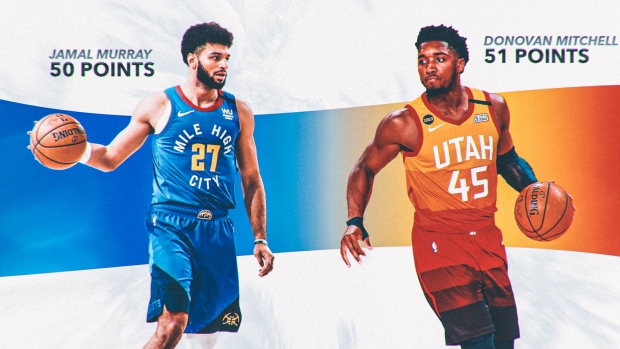 Donovan Mitchell, Jamal Murray become first playoff opponents to ...