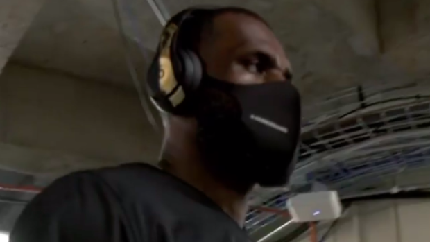 LeBron James wore an all-black Colin 