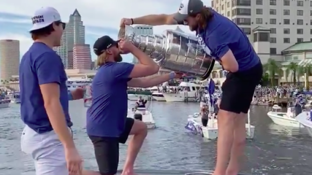 Stanley Cup champion Tampa Bay Lightning celebrate with boat parade