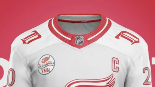 Red Wings reverse retro full kit : r/hockey