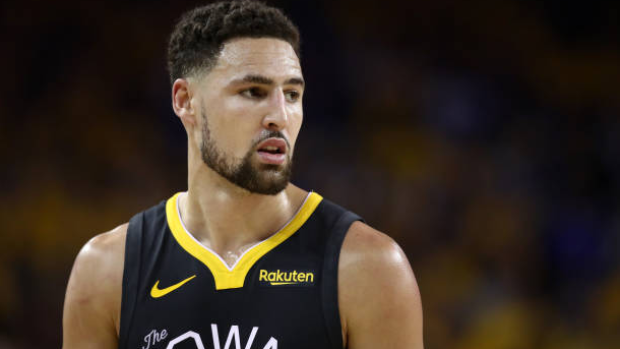 Warriors Player Klay Thompson Knocks Over Fan at Championship Parade