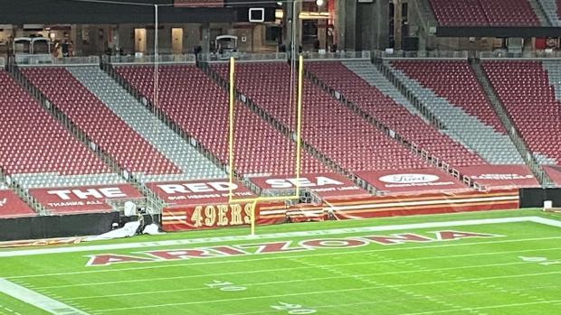 49ers transforming State Farm Stadium in Arizona, via Darren Urban (@Cardschatter) on Twitter
