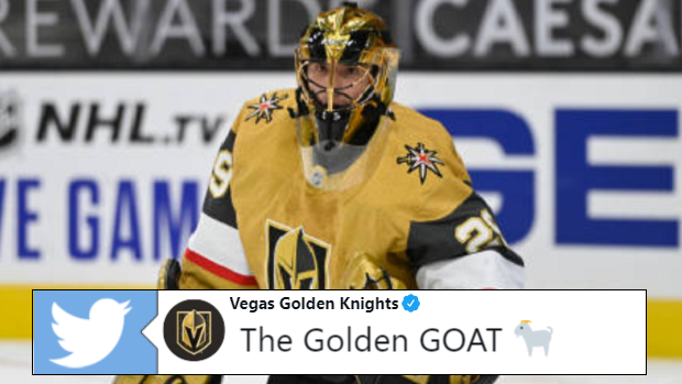Marc-Andre Fleury turns back clock with new solid gold pads - The Athletic