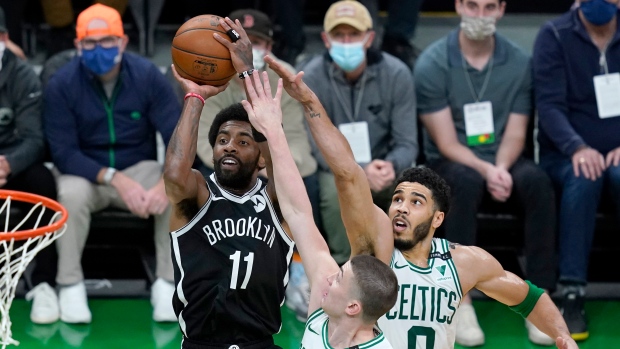 Celtics fan arrested after tossing water bottle at Kyrie Irving