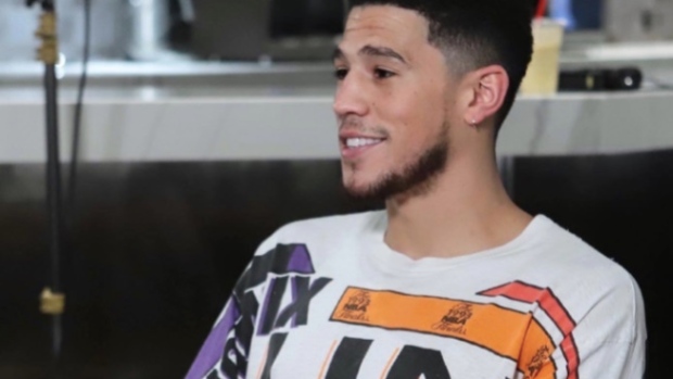 NBA History on X: Devin Booker with the @Suns 1993 #NBAFinals shirt at  media availability… the last trip to the Finals for the franchise. # NBAFinals presented by  TV Game 1: 9:00pm/et