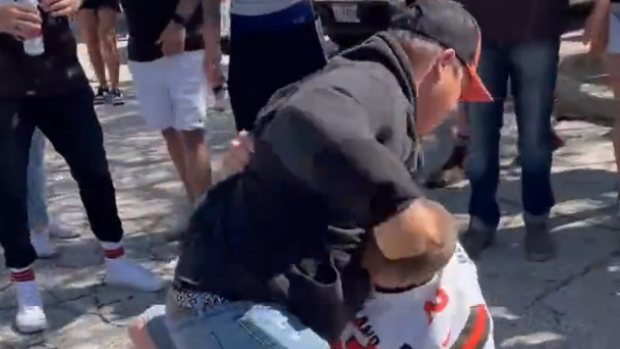 Cleveland Browns fans fight