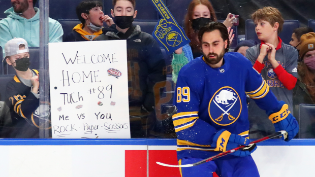 Longtime Sabres fan Alex Tuch thrilled to wear the blue and gold