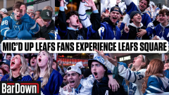 Toronto Maple Leafs fans at Leafs Square