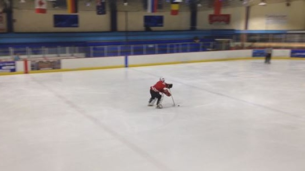 Hockey goalie puts all his skills on display while taking ...