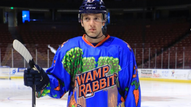 Greenville Swamp Rabbits Game Worn Black Panther MARVEL Night ECHL Hockey  Jersey