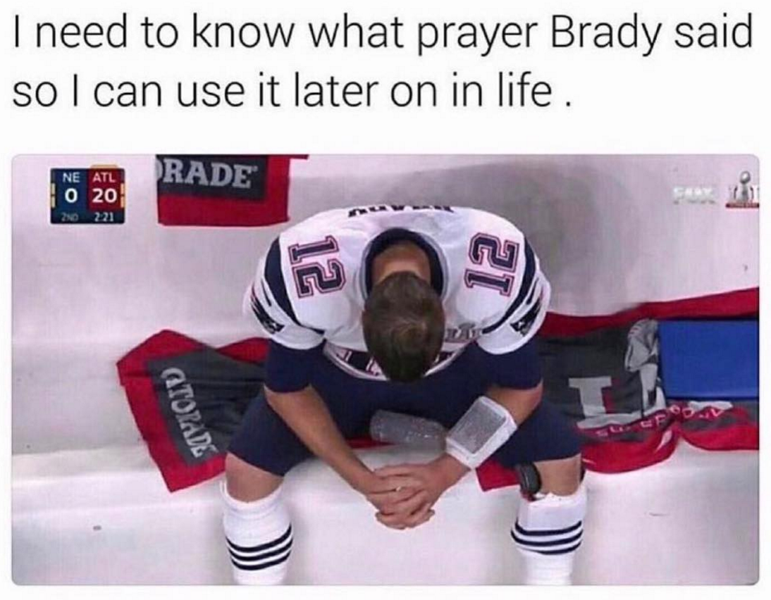 Tom Brady hilariously responds on Instagram to viral meme of him from Super  Bowl - Article - Bardown