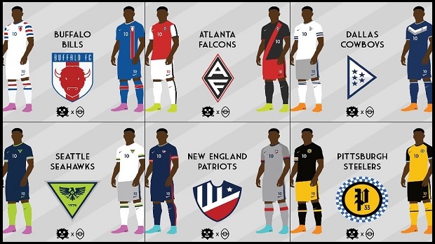 An artist designed soccer kits for all 32 NFL teams and the final results  are phenomenal - Article - Bardown