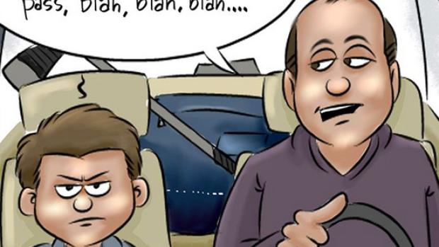 Hilarious cartoon depicting father/ son post- hockey game exchange -  Article - Bardown