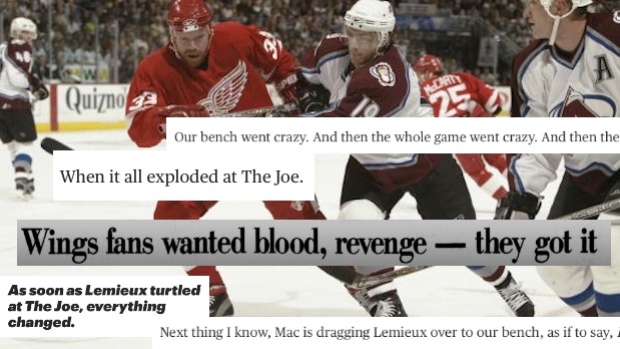 Kris Draper's first-person account of Claude Lemieux hit 20 years after  brawl with Avs 