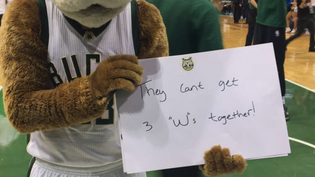The Bucks' mascot 'Bango' poked fun at the Toronto Raptors on the team's SnapChat account.