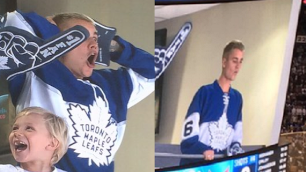 Justin Bieber Was Spotted at the Bruins/Maple Leafs Game