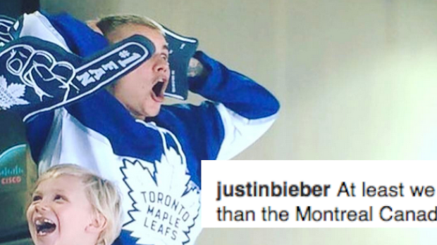 In Justin Bieber's hometown, a shinny game pulls Maple Leaf pros