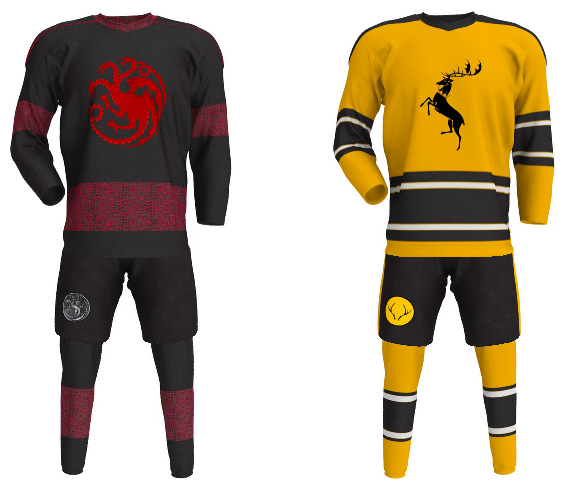 Game of Thrones inspired hockey jerseys 