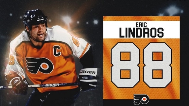Eric Lindros to have his No. 88 retired by the Flyers