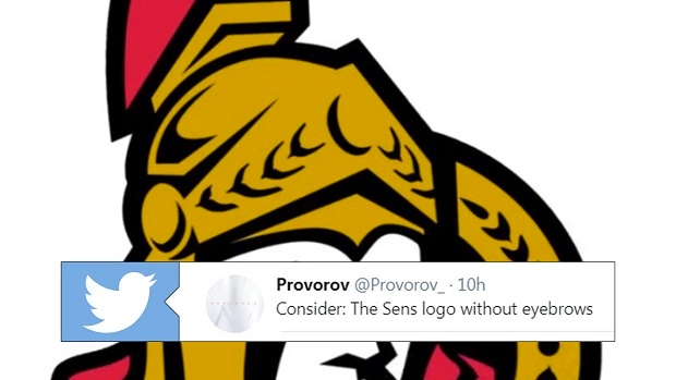 Ottawa Senators logo without eyebrows