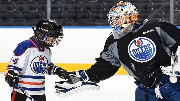 Gage Foster and Cam Talbot