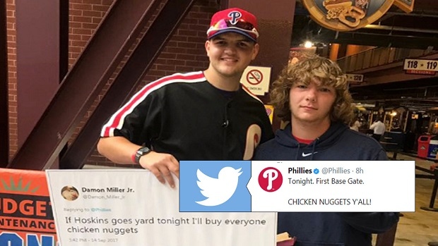 Phillies fan delivers chicken nuggets