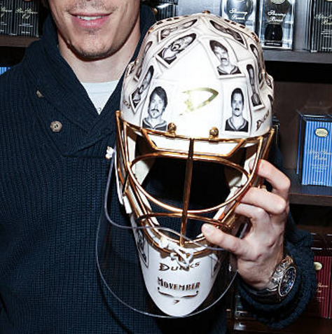 John Gibson unveils beautiful new mask for the Anaheim Ducks' 25th