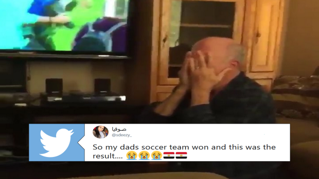 Egypt supporter's reaction