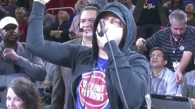Watch Eminem Introduce The Detroit Pistons On Opening Night At