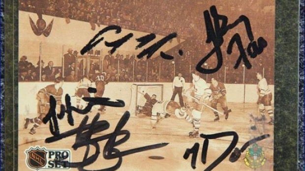 Tragically Hip signed card honouring Bill Barilko and '50 Mission Cap' up  for auction on  - Article - Bardown