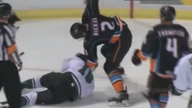The San Diego Gulls and Texas Stars engaged in a massive brawl during their AHL contest on Friday.