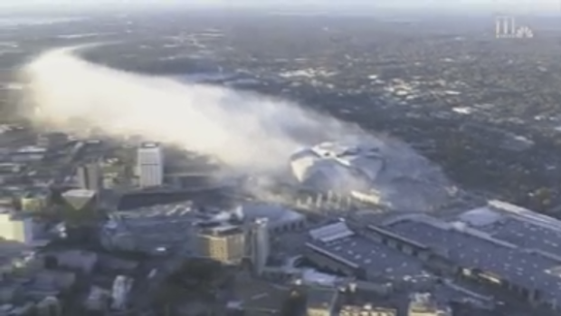 Georgia Dome dust cloud