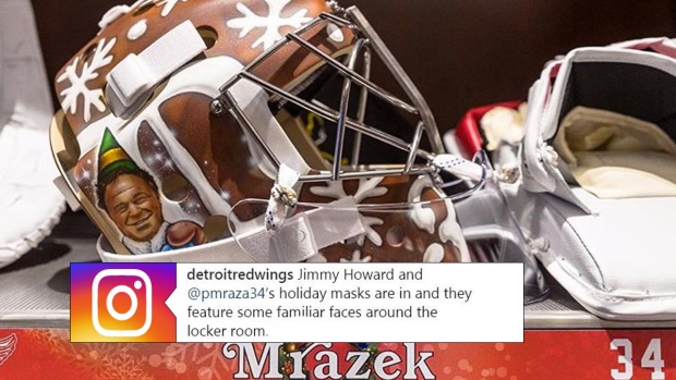 Petr Mrazek Christmas themed mask