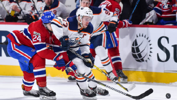 Connor McDavid during the Oilers' 6-2 win over the Canadiens.