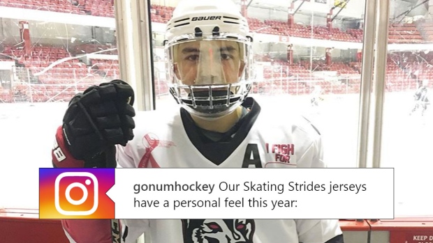Northeastern men's hockey Skating Strides jersey
