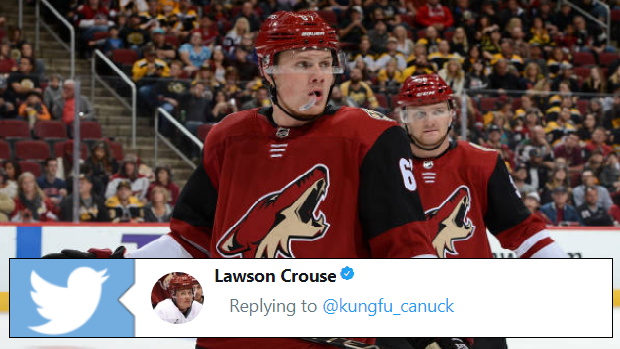 Lawson Crouse of the Phoenix Coyotes.