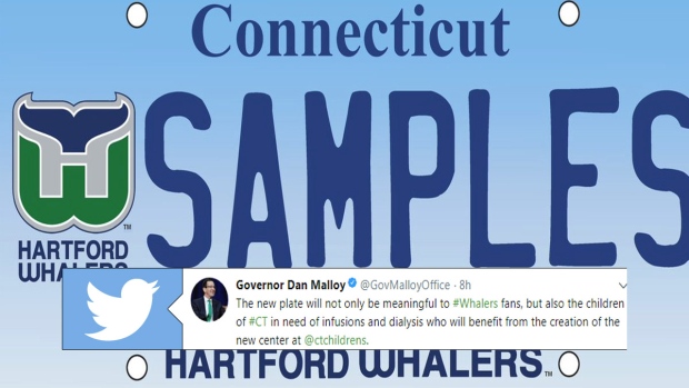 Hartford Whalers license plate
