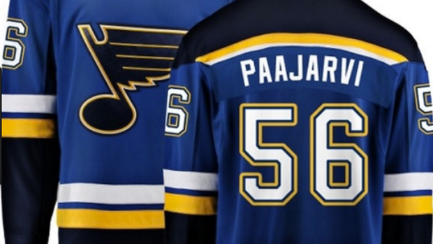 Magnus Paajarvi St. Louis Blues Game-Used 2016-17 Set 1 Away Jersey - Worn  From October 12, 2016 Through November 23, 2016 - NHL Auctions