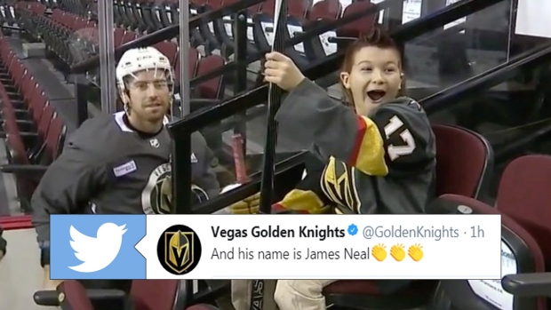 James Neal and young Golden Knights fan
