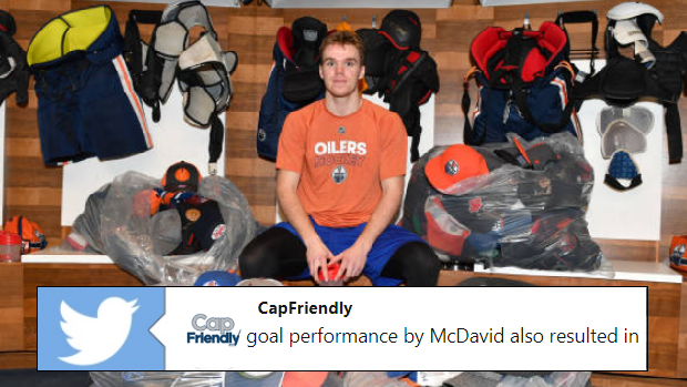 Connor McDavid after his five point performance.