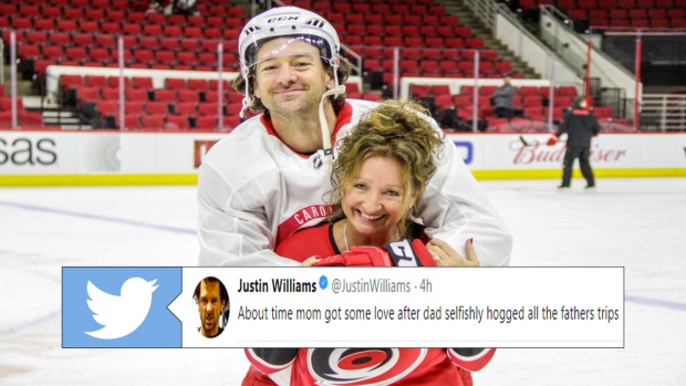 Justin Williams and his mother